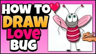 ❤️ How to Draw a Love Bug 🩷 Valentine's Day Art for Kids