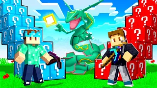 Lucky Block STAIRCASE RACE in Minecraft Pokemon! (Pixelmon)