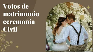 votos matrimoniales/como celebrar una ceremonia civil