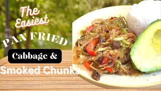 EZ Fried Cabbage Recipe | Get Out the kitchen Fast |  Pool Time | My Vegan Kitchen Life