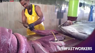 Super SKILLS Fastest Butcher Workers 2019 - Amazing Meat Factory