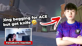 PRX Jing begging for aces but got knife + Forsaken's Reaction