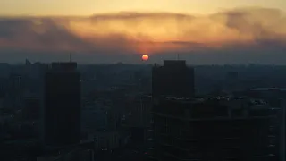 Timelapse and images of sunset over Kyiv | AFP