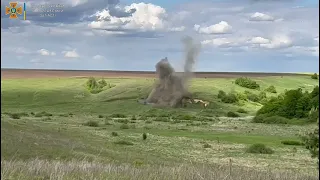 Групою піротехнічних робіт знищені 2 реактивні міни, 8 артилерійських снарядів часів минулих війн