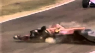 F1   1980   Villeneuve Gilles in one of his legendary crashes caused by a blown Tyre  Imola avi