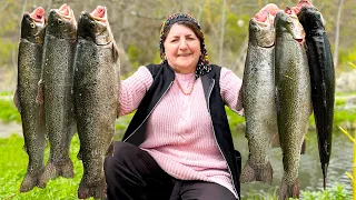 Grandma's 10kg TROUT Catch, Clean & Cooking Technique: Mouthwatering Recipe!