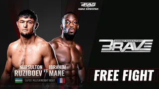 FREE FIGHT | Nursulton Ruziboev VS Ibrahim Mane - BRAVE CF 47