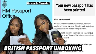BRITISH PASSPORT UNBOXING| Open my NEW British Passport with me| Application process timeline🇬🇧