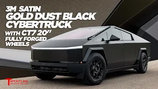 Cybertruck in Satin Black Gold Dust - 3M  Color Shifting Vinyl Wrap is Amazing 🤩
