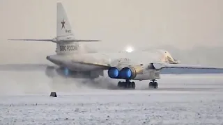 Long-range aircraft of the Russian Aerospace Forces: Tu-22 M, Tu-95, Il-78, Tu-160, Tu-134.