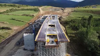 Autostrada A1 Sibiu Pitești lot1 Sibiu Boița Viaductul Tălmăcel km 12 in 30 08 2021