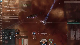 Eve Online PVP, Sol and Liafcipe melt a Hawk.