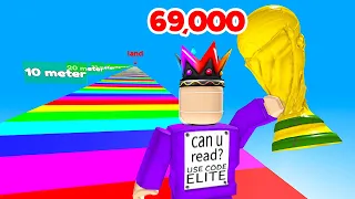 How Far Can You Throw on Roblox BUT I Have a 69,000 Strength