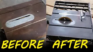 How to Easily Remove Rust & Restore Table Saw the YeahPete way. DIY | Step by Step