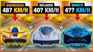 GTA 5 : KOENIGSEGG JESKO VS MCLAREN SPEEDTAIL VS BUGATTI BOLIDE | DRAG RACE #14