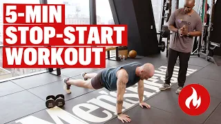 5-Minute Stop and Start Workout Piles Up the Reps | Five Minutes of Hell | Men's Health Muscle