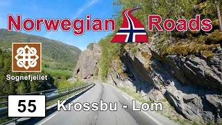 Driving Fv55 Krossbu - Lom | Sognefjellet mountain | Norwegian Roads 4K UHD