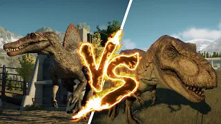 Jurassic World Evolution 2 | Спинозавр против Тираннозавра Рекса