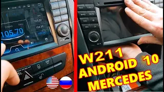 Complete Installation Android 10 Radio DVD (COMAND) CANBUS & Decoder on Mercedes W211, W219, W209