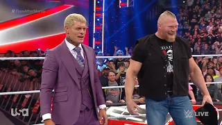 Brock Lesnar confronts Roman Reigns in support of Cody Rhodes (1/2) - WWE RAW April 03, 2023