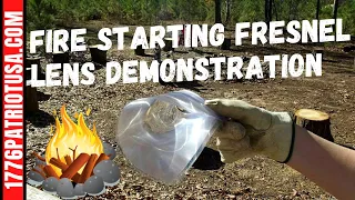 Starting a Fire: Fresnel Lens Demonstration