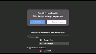 "Couldn't preview file" Fix this problem on Google drive | Problem while opening a large size file.
