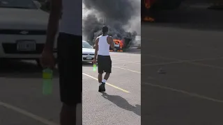 Car on fire