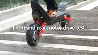 X10 E-Scooter Front and rear motor driving testing