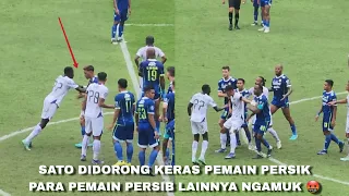 PARA PEMAIN PERSIB SALING MELINDUNGI!! FULL INSIDEN DORONGAN DAISUKE SATO DENGAN FLAVIO SILVA!!