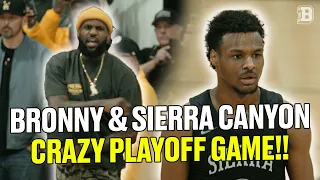Bronny James & Sierra Canyon WILD playoff game goes to final seconds in front of LeBron!! 🔥