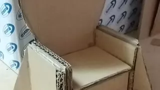 DIY cardboard Game of throne chair