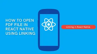 How To open PDF using Linking  | React Native tutorial in English