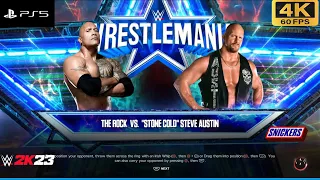 WWE 2K23 The Rock vs Stone Cold “Steve Austin” Full Match-PS5 (4K 60FPS HDR)