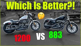 2021 Sportster 1200 vs Iron 883 Review | Battle of the Harley Davidsons | Best Beginner Motorcycle?!