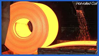 The production of Hot - Rolled Coils. Extreme modern production process in the factory