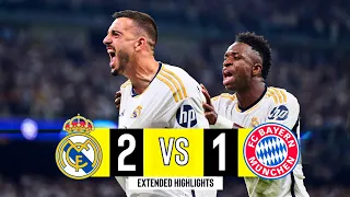 Real Madrid x Bayern Munich | 2-1 | Extended Highlights and Goals | UCL 2024