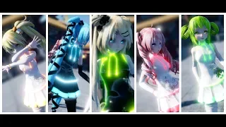 [MMD] Ikkitousen {Cute MiniSkirt : Neru,Miku,Rin,Teto,Gumi}