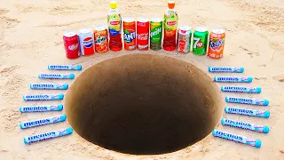 Lipton, Different Fanta, Coca Cola, Sprite, Mirinda, Pepsi, Dr Pepper, 7up and Mentos Underground