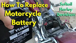 How to Remove and Replace Motorcycle Battery on Softail Harley Davidson