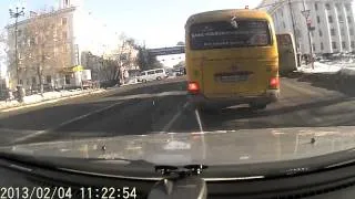 ДТП с автобусом на Ленина видеорегистратор
