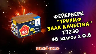 Фейерверк, салют  Знак качества 48 х 0,8" арт. Т7230 Триумф