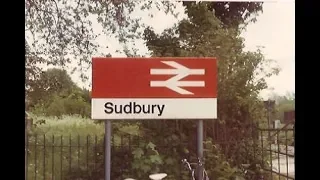 Sudbury station 1981 & 2018 (& approach from Long Melford)