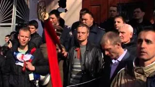 30.03.14 - Харьковский антимайдан открыл мемориальную доску на Рымарской