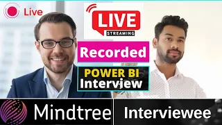 Live Recorded Interview For Power Bi Developer [Experienced] || Mindtree-2021