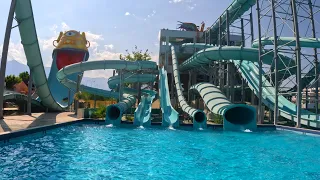 Spiral Black Hole Water Slide at Dolusu Water Park ( Daima Biz Hotel Antalya, Turkey)