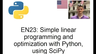 [EN 23] Simple linear programming and optimization with Python, using SciPy