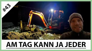 VLOG43: Stromtrasse baggern und Erdkabel verlegen. Mit Hindernissen 🙈 - Minibagger Kubota KX019-4