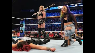 Liv Morgan & Tegan Nox vs Ronda Rousey & Shayna Baszler #wwe #rondarousey #smackdown #livmorgan