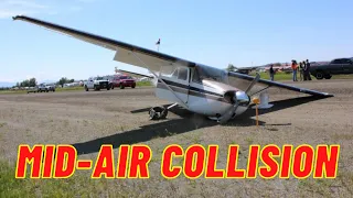 Mid-Air Collision Between Cessna Caravan and Cessna Skylark in Anchorage Alaska | Emergency Landing