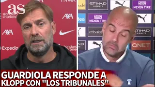 GUARDIOLA responde a las críticas de KLOPP con "los tribunales" | Diario AS